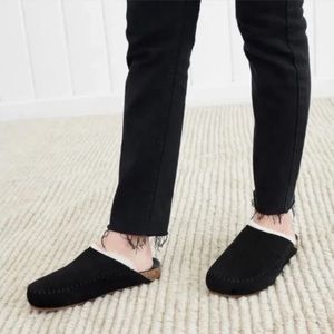 Jenni Kayne Shearling-Lined Moc Clog (Color Black, Size 40)